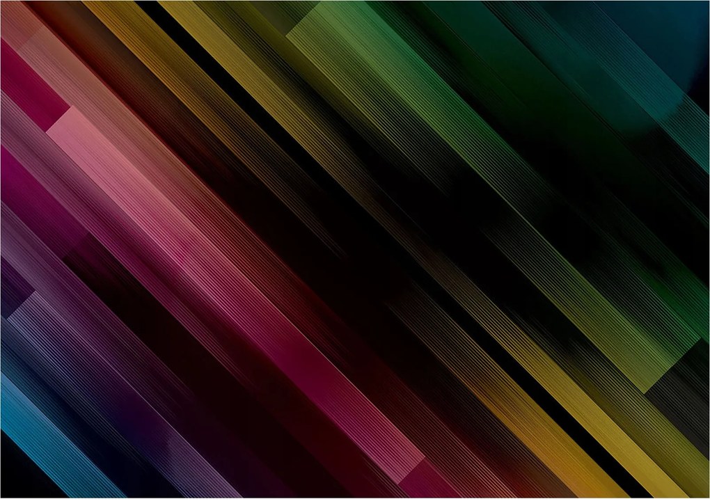 Tapéta Színátmenetes csíkok Színes Diagonale Absztrakt 368x254 vinil +ragasztó