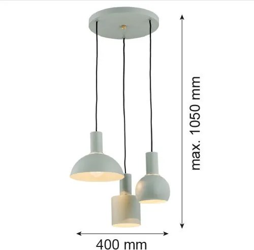 ARGON 1470 SINES Modern Led Függesztett Lámpa Sárgaréz, Zsálya E27 IP20