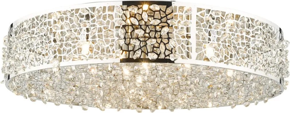 DAR LIGHTING KOT6450 KOTARO Kristály Mennyezeti Lámpa Rozsdamentes Acél G9 IP20
