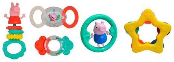 Peppa malac Fun baba csörgő és rágóka szett 5 db-os