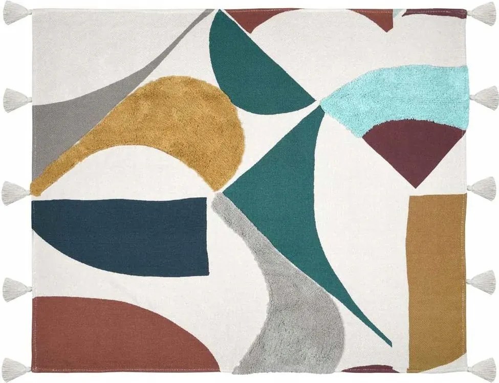 Többszínű Pamut Ágytakaró 125 X 150 CM 55 Százalék Pamut