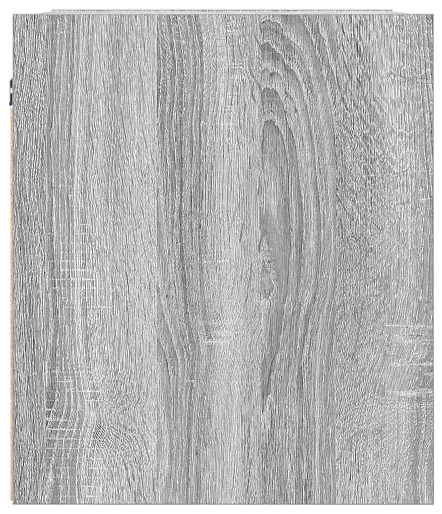 2 db szürke sonoma falra szerelhető éjjeliszekrény 38x34x40 cm