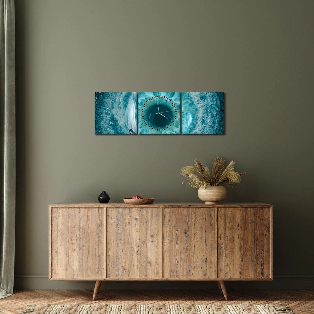 Tenger hajóval képe (órával) (90x30 cm)