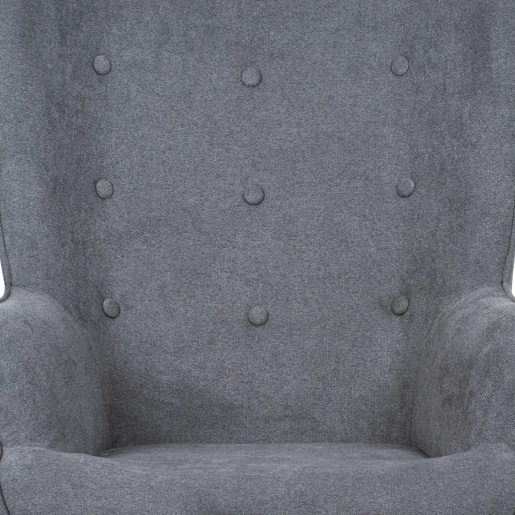 Fülkés fotel lábtartóval GREY2, szürke