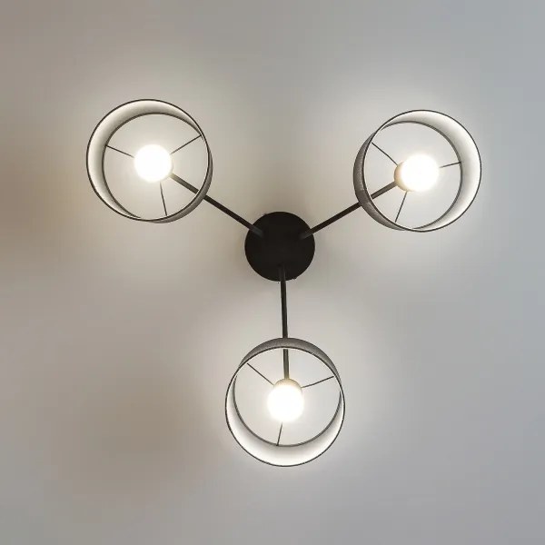 Ráépített csillár ALBA 3xE27/15W/230V szürke