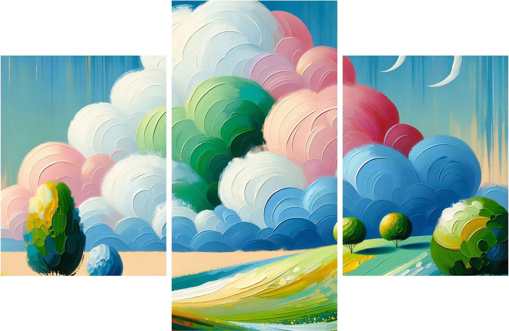 Kép - Tájkép felhővel (90x60 cm)