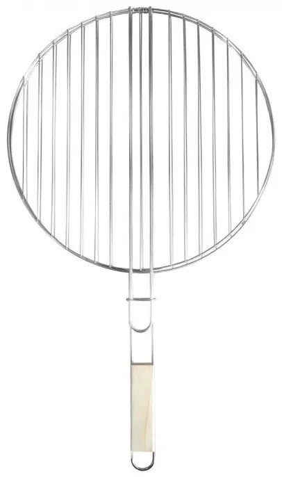 Kerek grillrács fa fogantyúval 40 cm