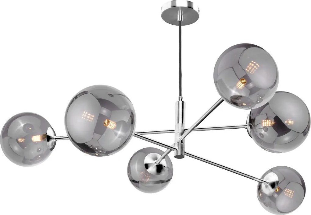 Dar Lighting modern függeszték vignette csiszolt króm darvig0650-24