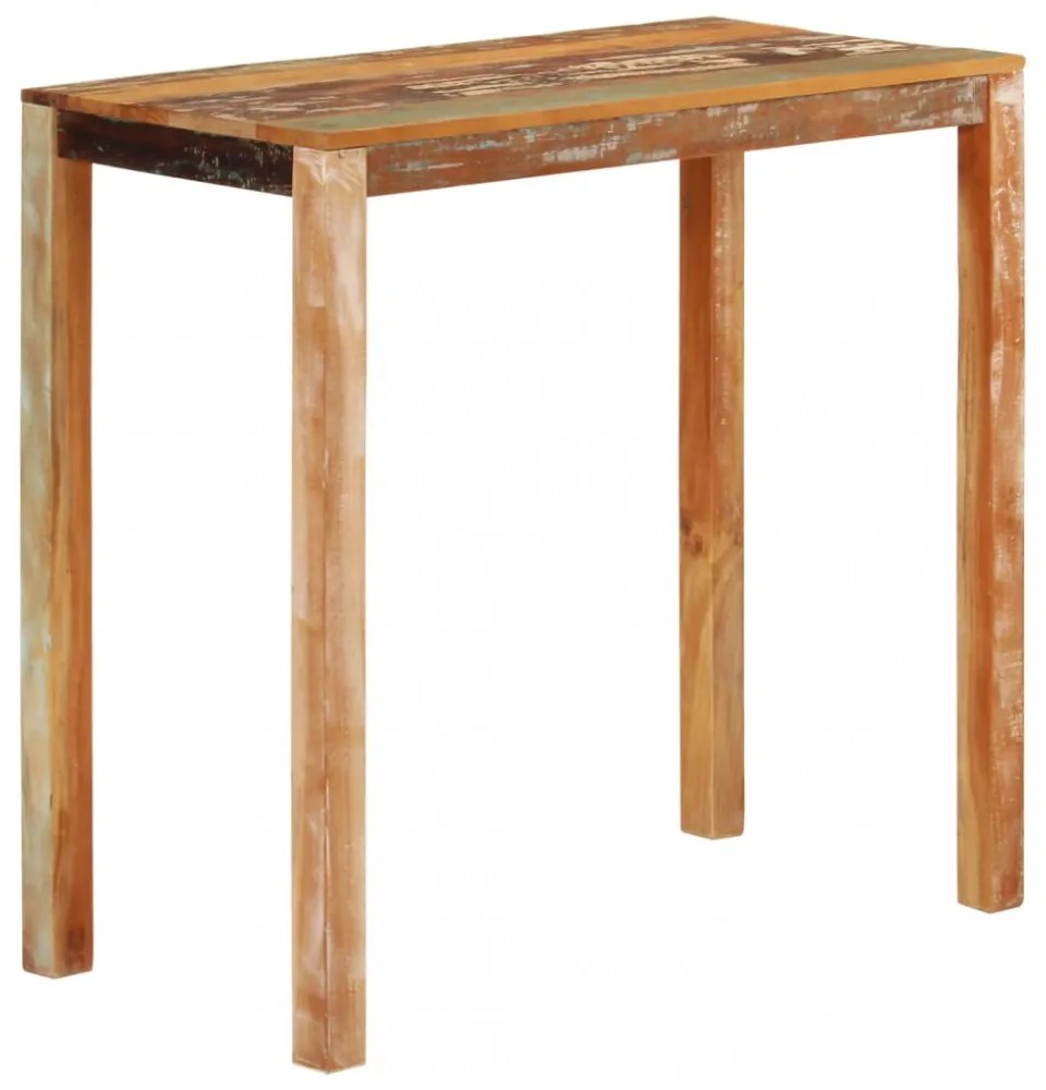 tömör újrahasznosított fa bárasztal 112 x 55 x 108 cm