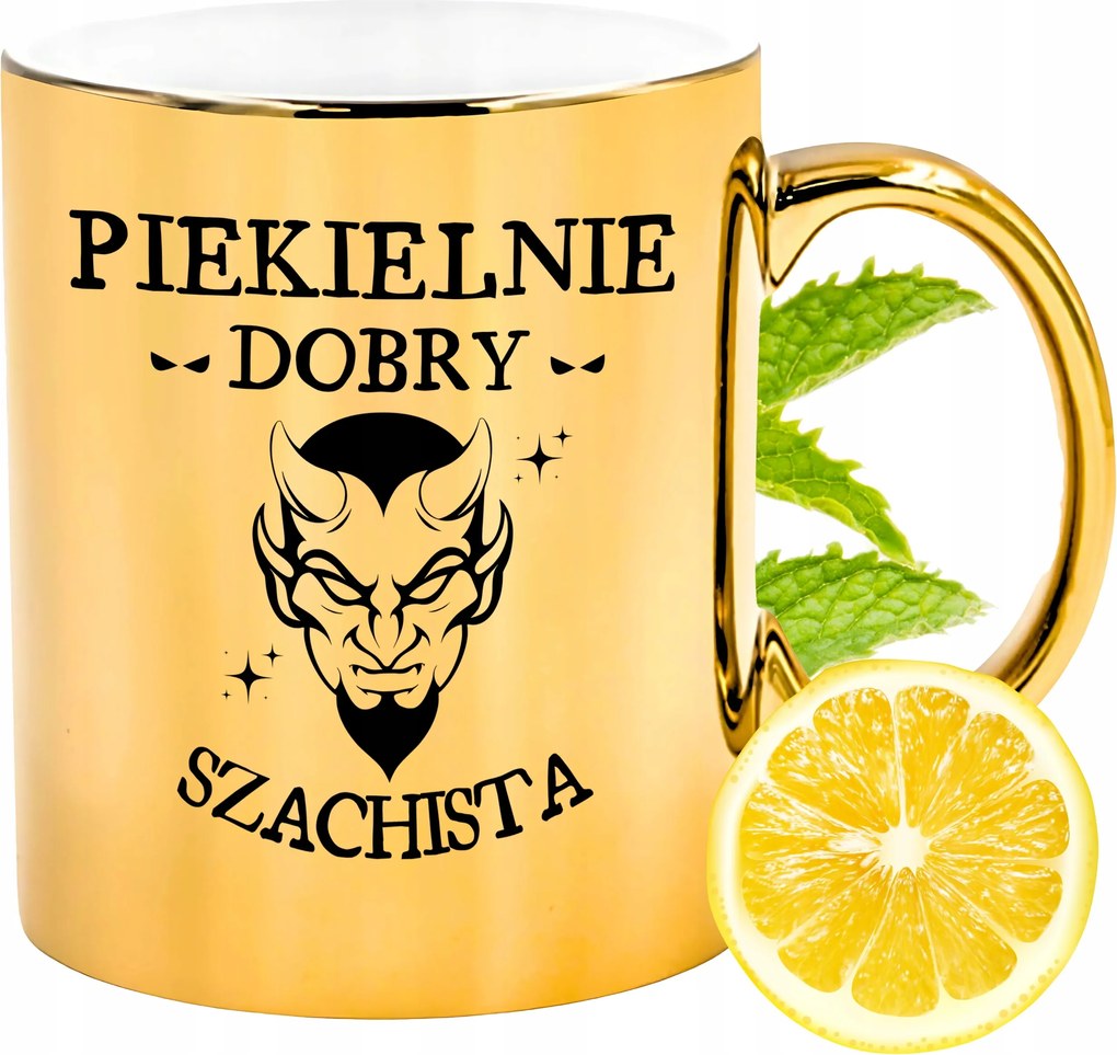 Prémium Arany Csillogó Bögre Sakkozónak Ajándék Nyomtatott Fotóval