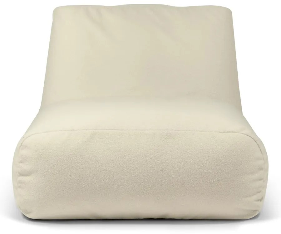 Krémszínű buklé babzsákfotel Tube 100 – SLOWDOWN