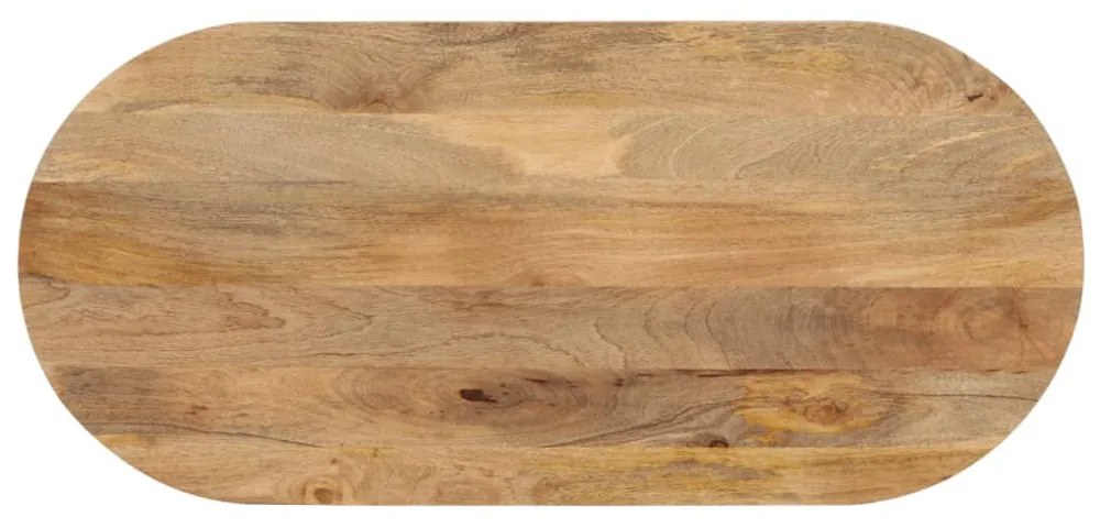 tömör mangófa ovális asztallap 80 x 40 x 2,5 cm