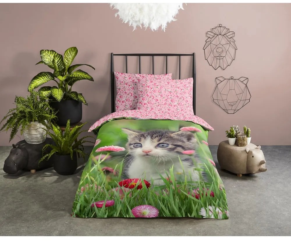 Egyszemélyes pamut gyerek ágyneműhuzat 140x200 cm – Good Morning