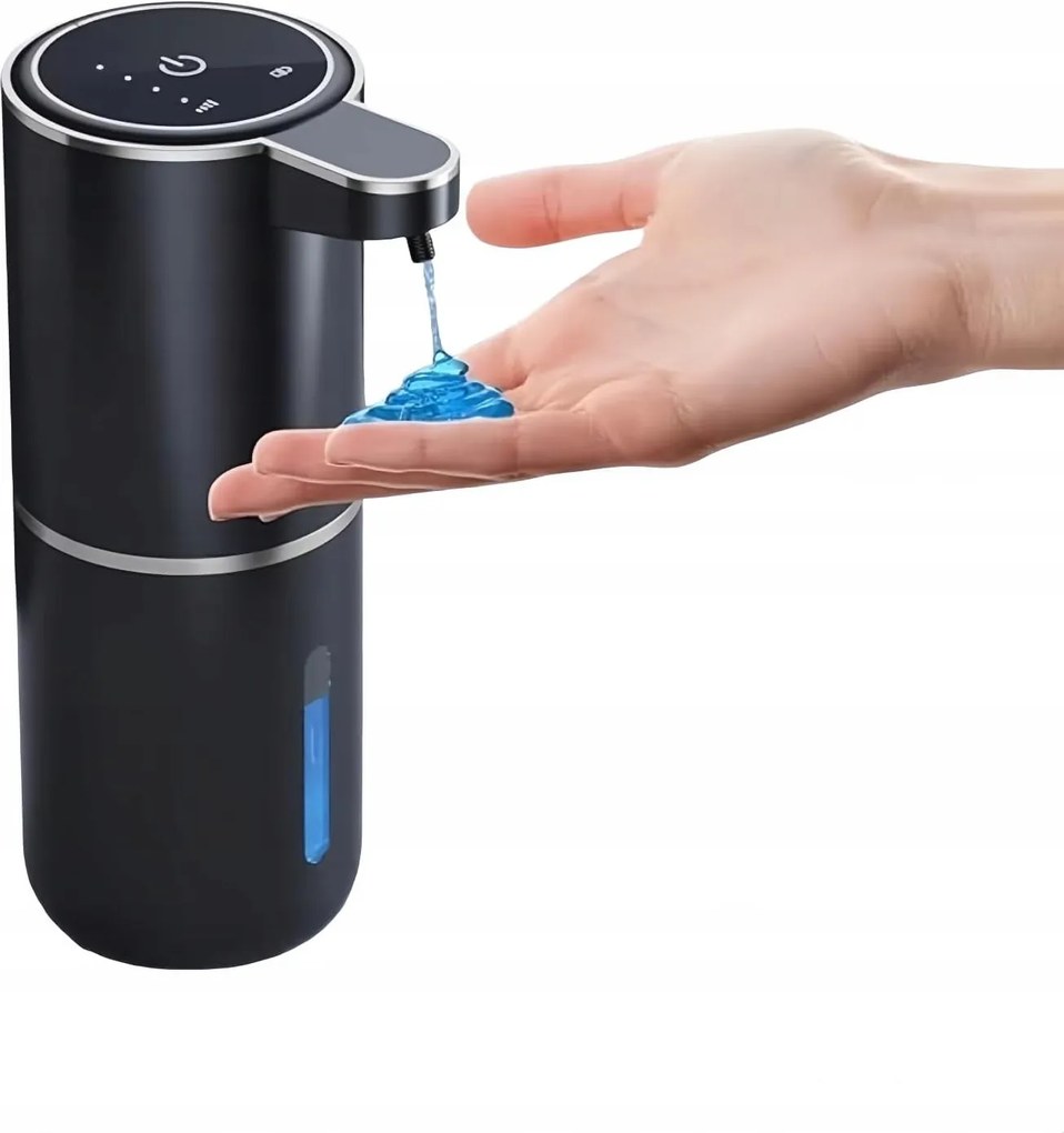 Automata szappanadagoló érintésmentes érzékelővel fekete fürdőszobai 380ml