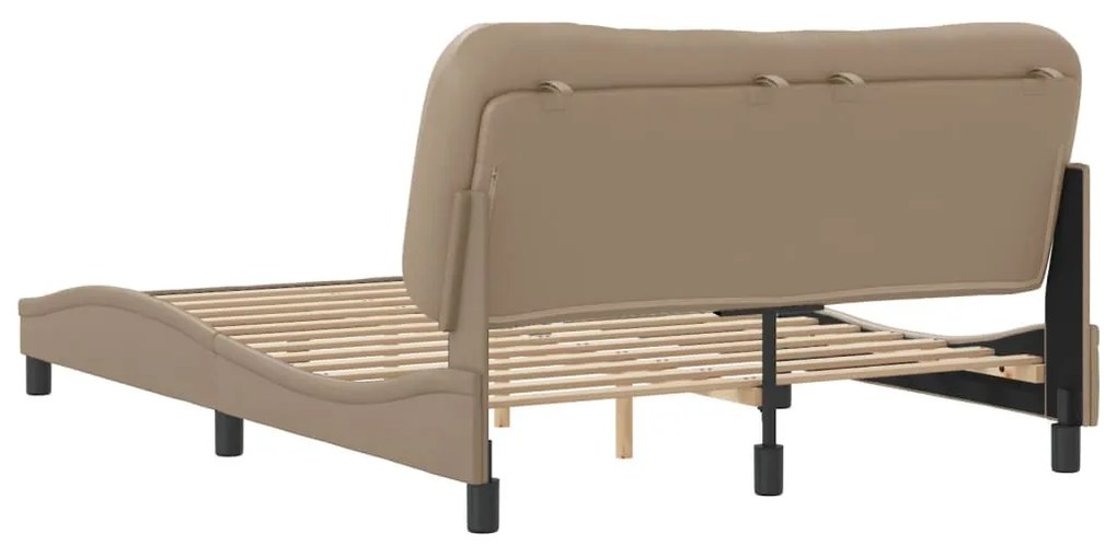 cappuccino színű műbőr ágykeret matrac nélkül Hvar 120x200 cm