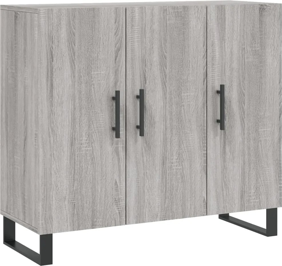 vidaXL szürke sonoma színű szerelt fa tálalószekrény 90 x 34 x 80 cm