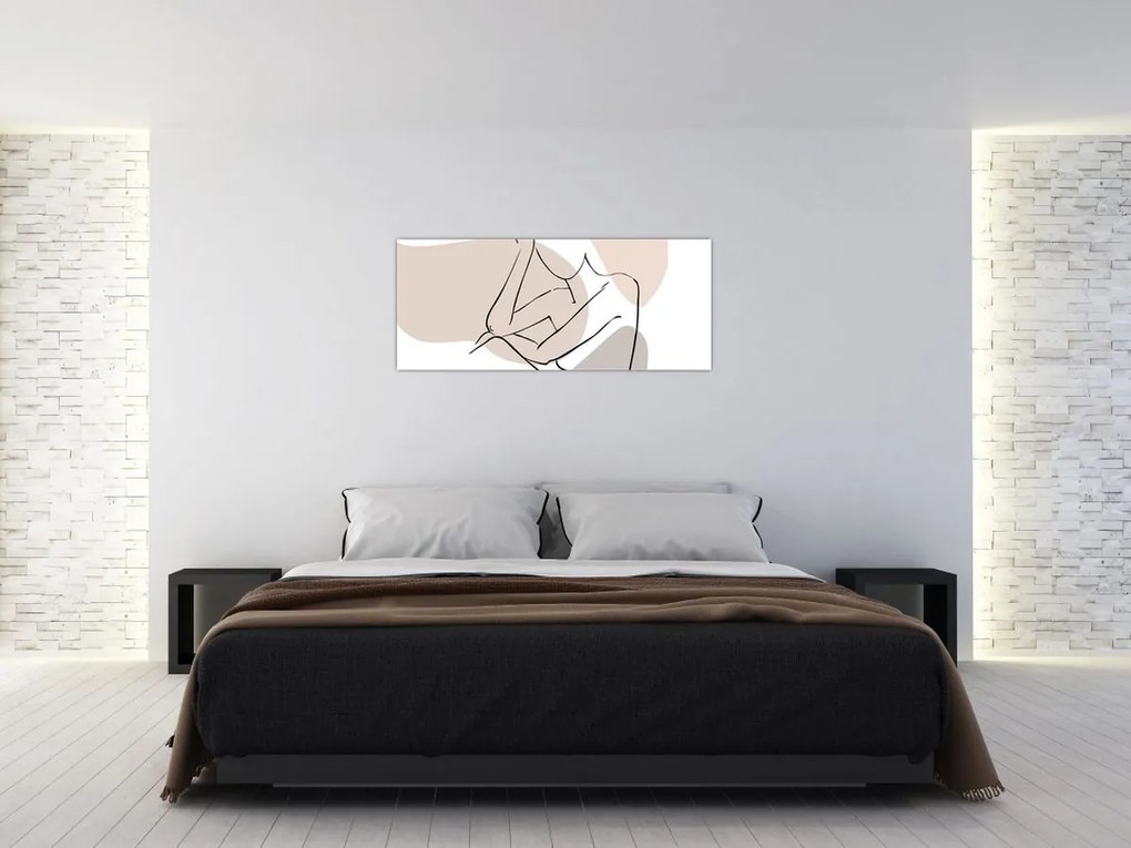 Kép - Női test vonal művészet N⁰1 (120x50 cm)