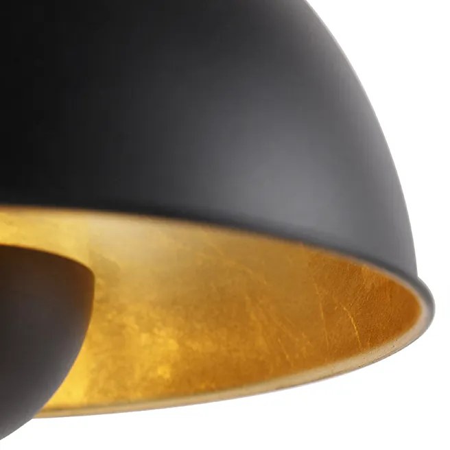 Retro asztali lámpa fekete arannyal - Magnax