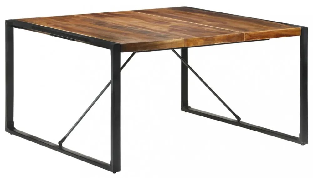 Paliszander felületű tömör fa étkezőasztal 140 x 140 x 75 cm