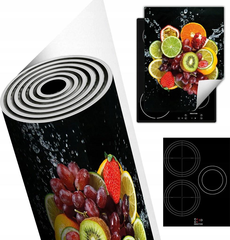 Tűzhelyvédő Szőnyeg Asztali Dekoráció 40x52 fekete gyümölcs