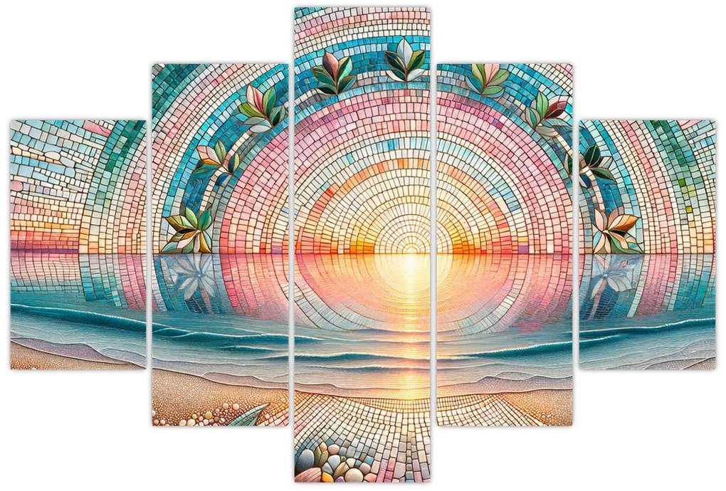 Kép – Naplemente mozaik (150x105 cm)