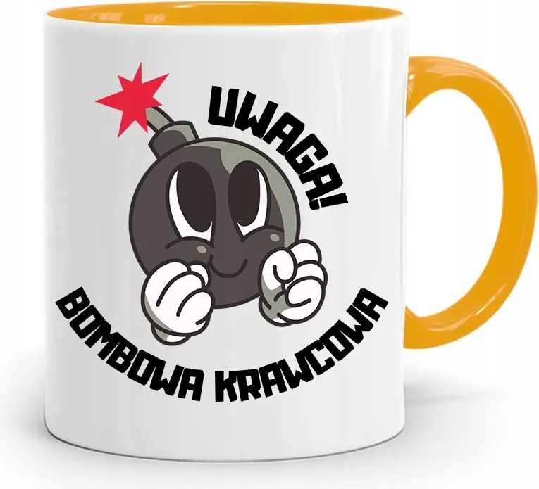 Sárga Bögre Szabónak Figyelem Bomba Szabónak fényképes nyomtatással