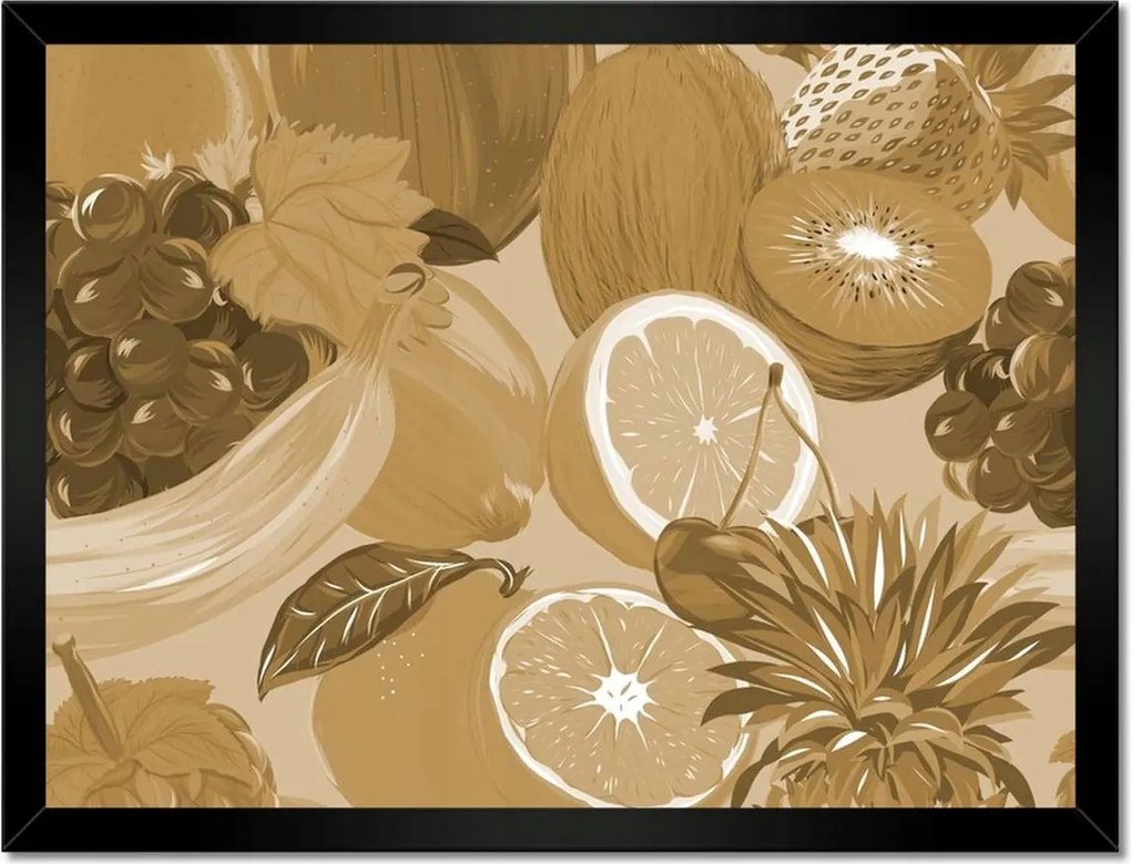 Poszterek keretben 40x30 Gyümölcsök szépia árnyalatokban