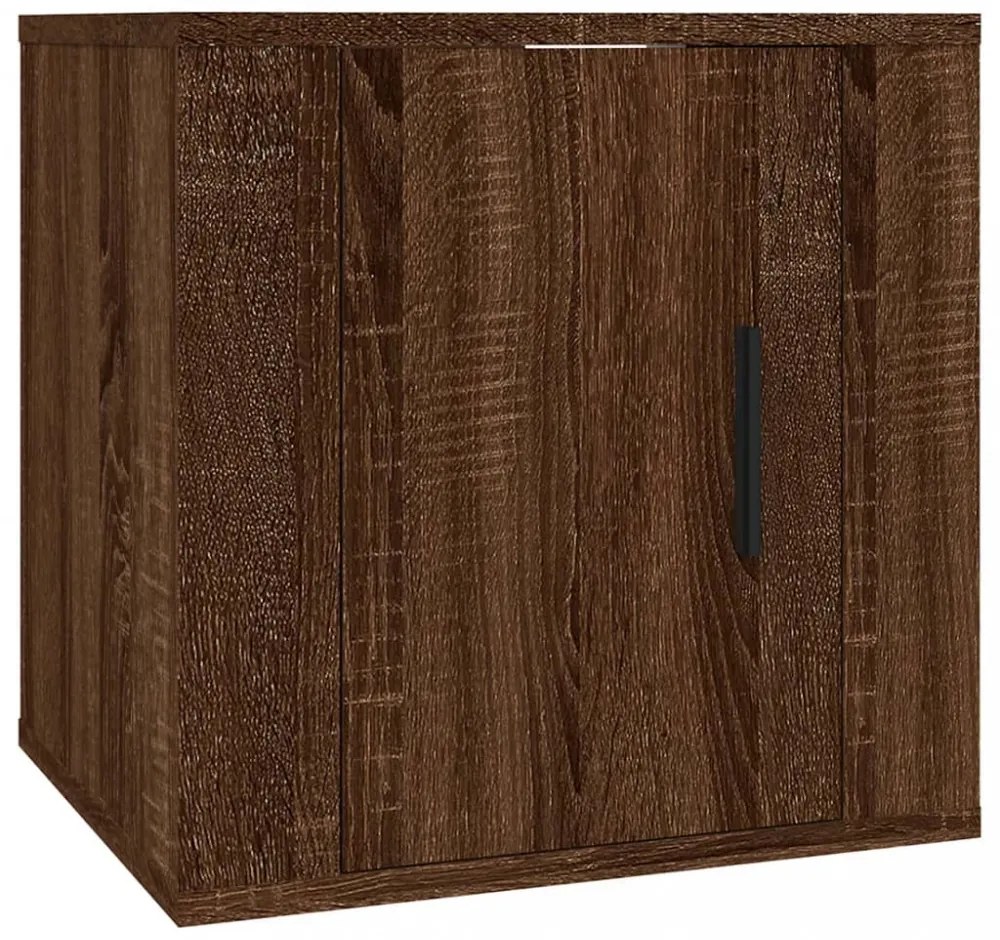 2 db barna tölgy falra szerelhető TV-szekrény 40x34,5x40 cm