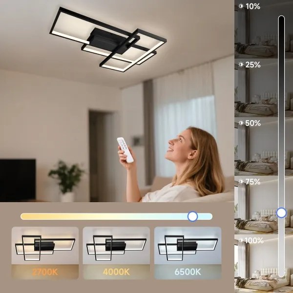 Aigostar - LED Dimmelhető mennyezeti lámpa LED/38W/230V 2700-6500K + távirányító