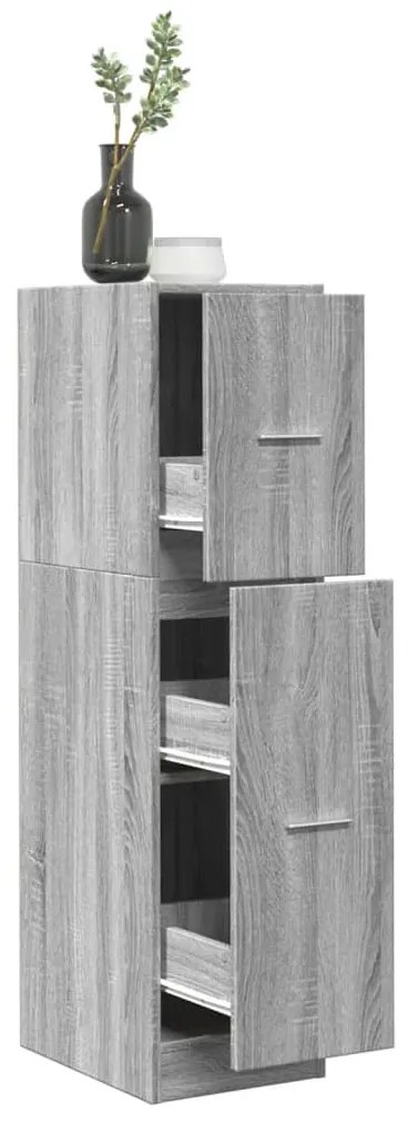szürke sonoma színű szerelt fa patikaszekrény 30x118x77,5 cm