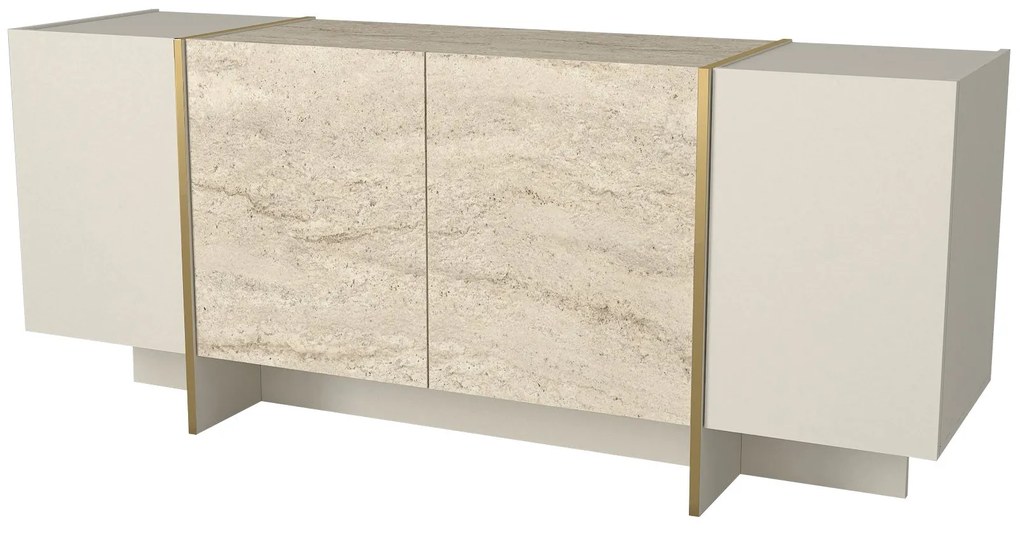 Konzolasztal Veyron - Travertine, Sandstone
