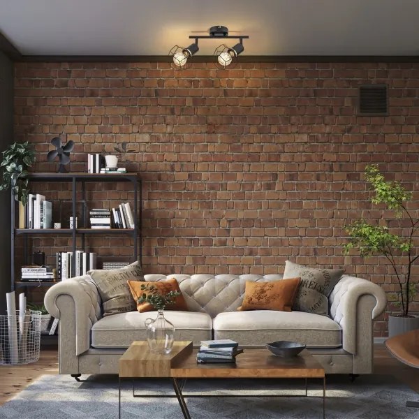 Rabalux 71066 - Spotlámpa FRAN 2xE27/40W/230V fekete