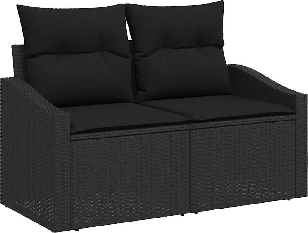 vidaXL Kerti kanapé párnával tárolóval 123 x 62 x 69 cm polirattan