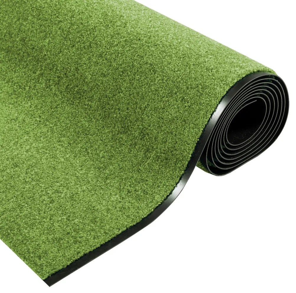 Ajtószőnyeg Zöld és Fekete 120 x 350 cm Poliamid és PVC