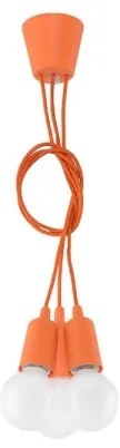 Csillár zsinóron DIEGO 3xE27/60W/230V narancssárga