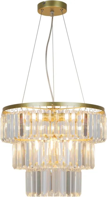 ZUMA LINE P17127-4-1GD TIFFANY Kristály Függesztett Lámpa Arany E14 IP20