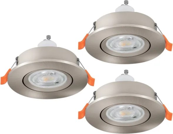 Eglo 902259 - 3 darabos LED mennyezeti spotlámpa BARRANCO 1xGU10/4,5W/230V króm
