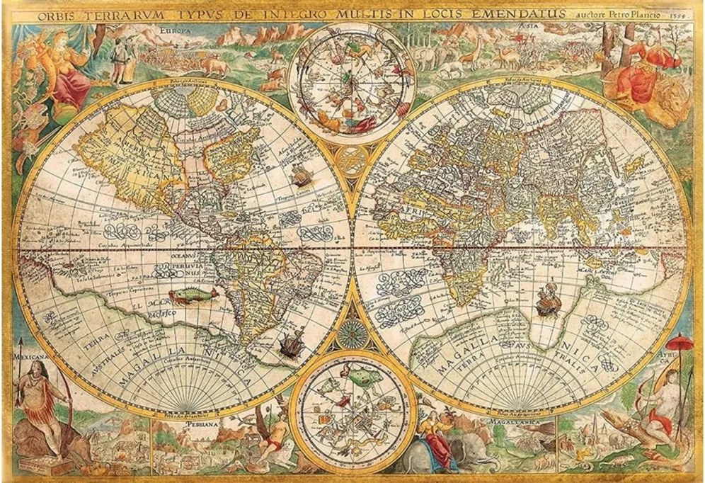 Régi térkép Ancient 2000 db-os puzzle Clementoni