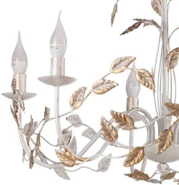 ONLI - Csillár láncon COLLANA 6xE14/6W/230V fehér/arany