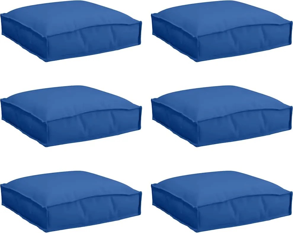 vidaXL Párna 6 pcs Királykék 40 x 40 x 8 cm Oxford Szövet