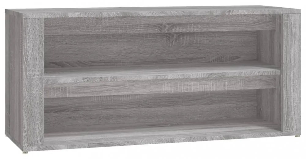 szürke sonoma színű szerelt fa cipőtartó 100x35x45 cm