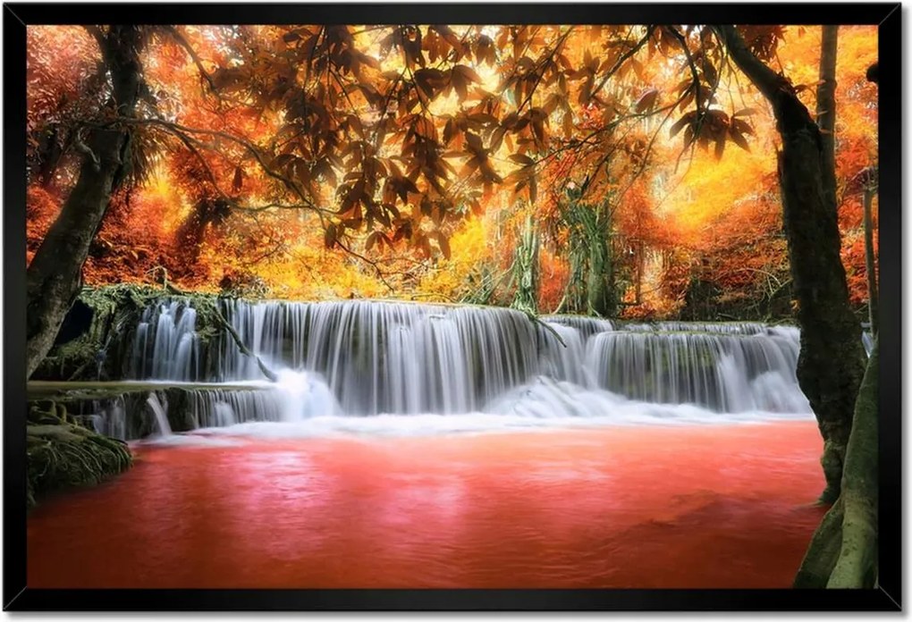 Poszterek keretben 60x40 Őszi vízesés