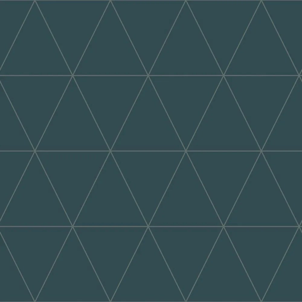 Zöld, Háromszög Alakú Rombusz Csíkos Flizelin Tapéta