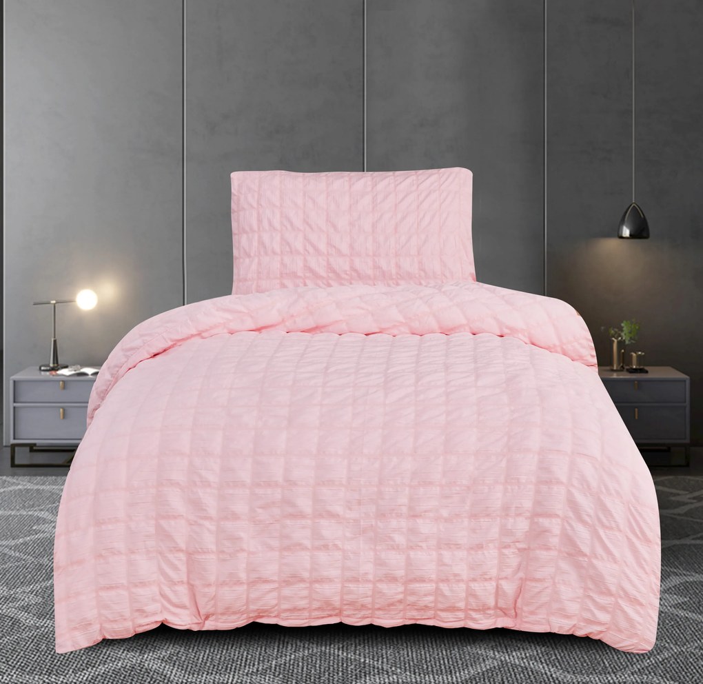 Krepp lapok Polycotton Neapol rózsaszín 200x140cm+90x70cm TiaHome