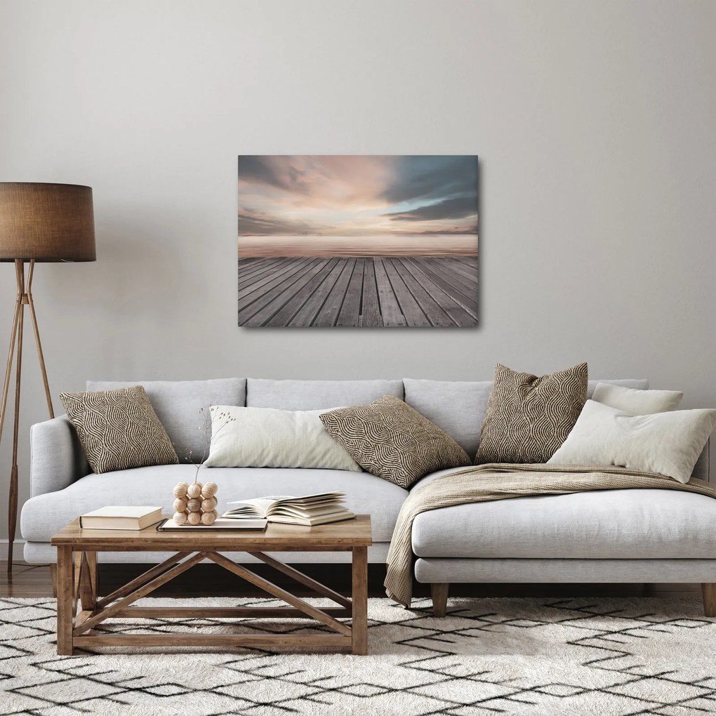 Kép - Móló naplementében (70x50 cm)