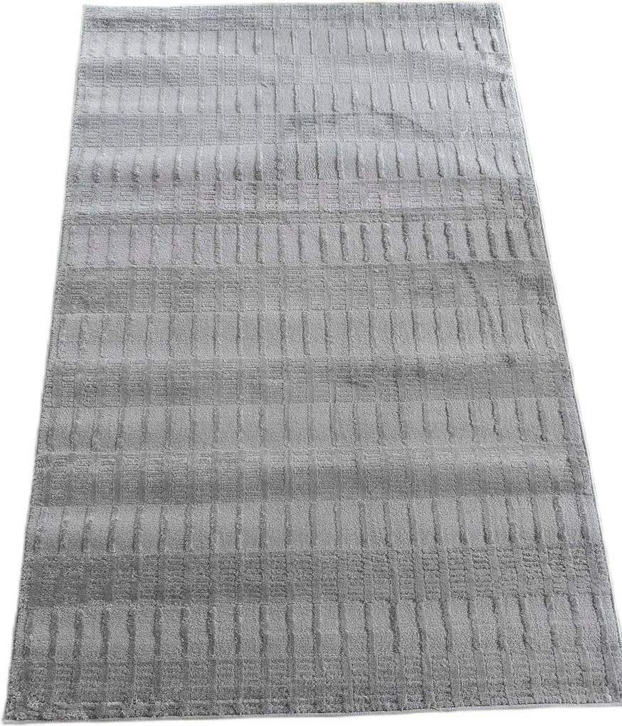 Modern plüss szőnyeg 160x230cm rövid puha sörtékkel,szürke szín