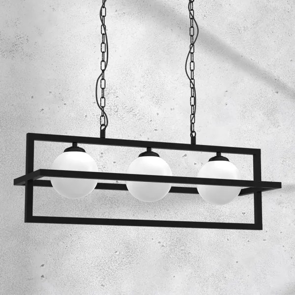 Csillár láncon DIEGO 3xE14/40W/230V fekete