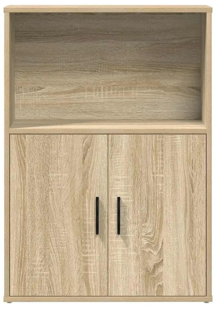 sonoma tölgy színű szerelt fa könyvespolc 60x24x85 cm
