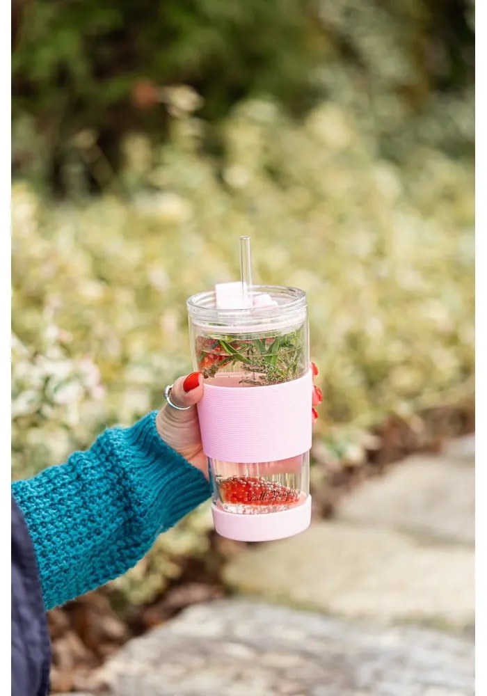 Rózsaszín termobögre 600 ml Fuori – Vialli Design