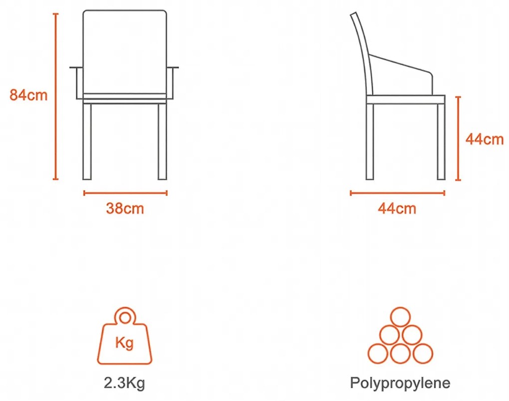 Rattan szék Brown 52 x 56 x 84 cm